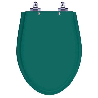 Assento Sanitário Victoria Alongado Plástico Parafusado Fechamento Suave Verde Pontto Lavabo
