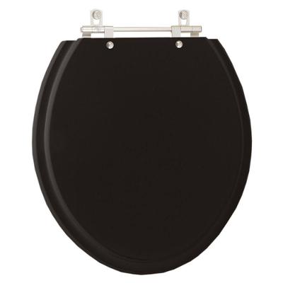 Assento Sanitário Oval Plástico Parafusado Almofadado Preto Pontto Lavabo