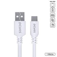 Cabo Para Celular Usb A 2.0 Para Usb Tipo C 1 Metro Branco - Puacb-01 - 1