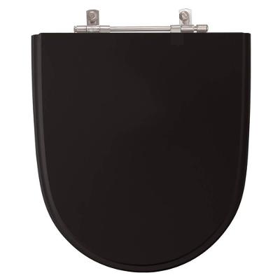 Assento Sanitário Mondiale Alongado Resina Plástica Ajustável Preto Pontto Lavabo