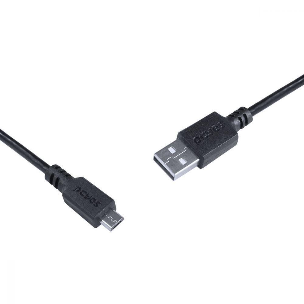 Cabo Para Celular Smartphone Micro Usb Para Usb A 2.0 50 Cm Preto - Pmuap-05 - 2