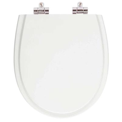 Assento Sanitário Polo Alongado Resina Plástica Fechamento Suave Amortecedor Branco