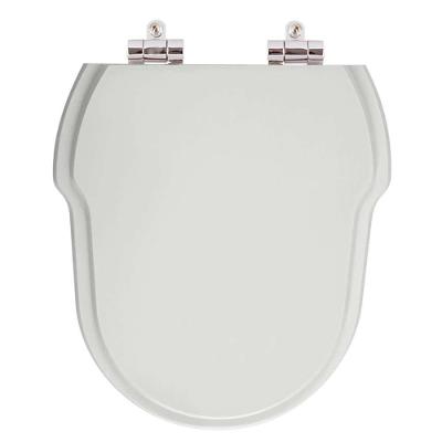 Assento Sanitário Hampton Alongado Resina Plástica Parafusado Fechamento Suave Cinza Platina Pontto