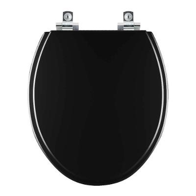Assento Sanitário Dream Alongado Plástico Fechamento Suave Preto Pontto Lavabo para Vaso Deca