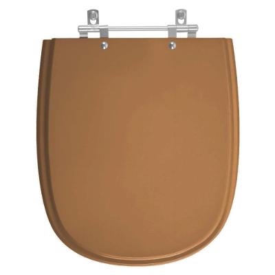 Assento Sanitário Donna Alongado MDF Laqueado Brilhante Marrom Pontto Lavabo
