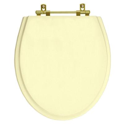 Assento Sanitário Ritz Alongado MDF Fechamento Convencional Bege Pontto Lavabo