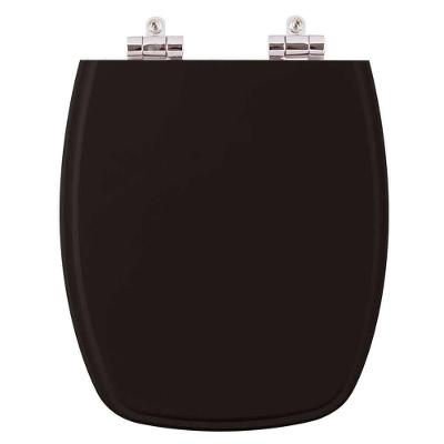 Assento Sanitário Primula Plus Alongado Resina Plástica Fechamento Suave Preto Pontto Lavabo