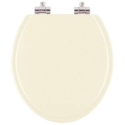 Assento Sanitário Flamingo Alongado Resina Plástica Fechamento Suave Soft Close Bege Claro Pontto
