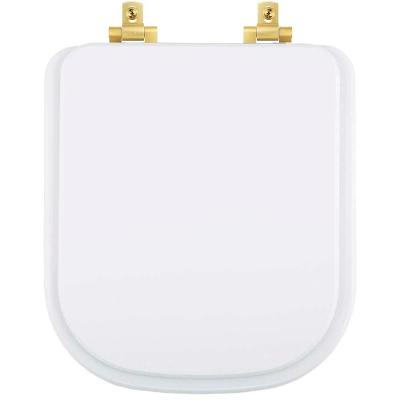 Assento Sanitário Quadra Quadrado MDF Fechamento Suave Almofadado Branco Pontto Lavabo
