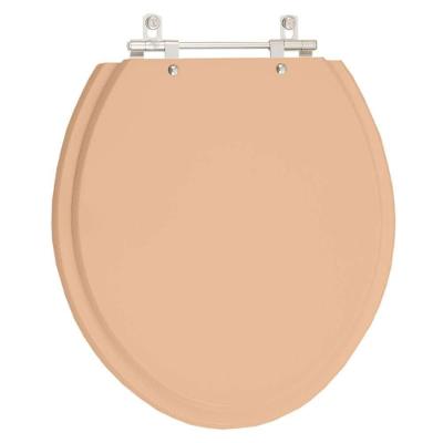 Assento Sanitário Pêssego 73 Oval MDF Fechamento Convencional Rosa Pontto Lavabo