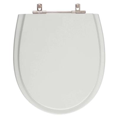 Assento Sanitário Polo Alongado MDF Fechamento Convencional Alumínio Cinza Claro Pontto Lavabo