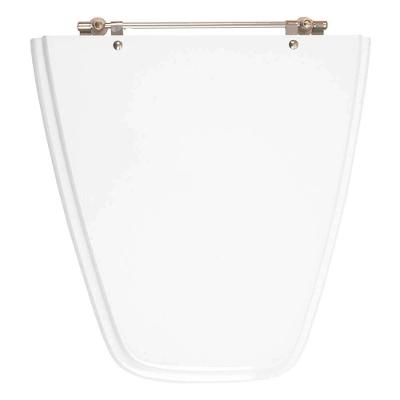 Assento Sanitário Plaza Convencional MDF Fechamento Parafusado Alumínio Anodizado Branco Pontto
