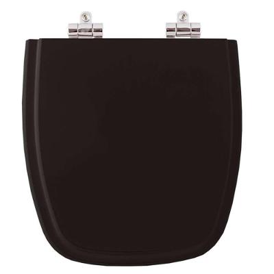 Assento Sanitário Fit Alongado Resina Plástica Fechamento Suave Preto Pontto Lavabo