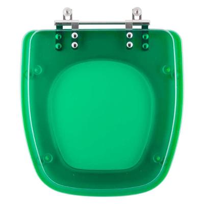 Assento Sanitário Fit Alongado Resina Plástica Convencional Verde Transparente Pontto Lavabo