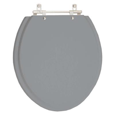Assento Sanitário Fiori Oval MDF Fechamento Convencional Cinza Escuro Pontto Lavabo