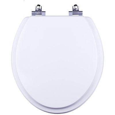Assento Sanitário Fiori Alongado Plástico Fechamento Suave Almofadado Branco