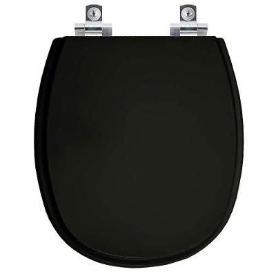 Assento Sanitário Fast Alongado Polipropileno Fechamento Suave Preto Pontto Lavabo