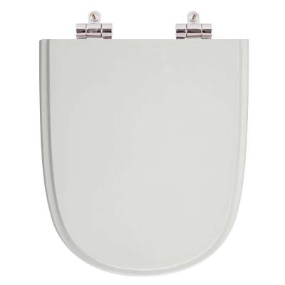 Assento Sanitário Ezedra Silver Alongado Resina Plástica Parafusado Fechamento Suave Cinza Pontto