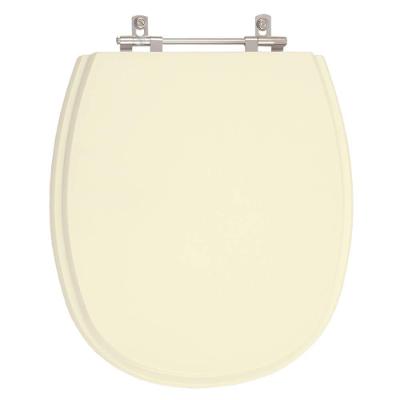 Assento Sanitário Fast Alongado Resina Plástica Convencional Brilhante Bege Pontto Lavabo