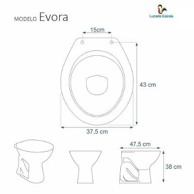 Assento Sanitário Evora Alongado MDF Laqueado Fechamento Convencional Branco Pontto Lavabo