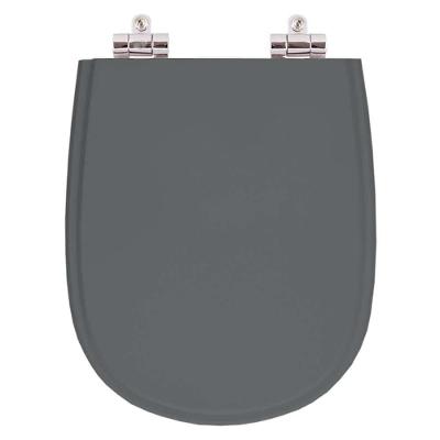 Assento Sanitário Paris Convencional Resina Plástica Fechamento Suave Cinza Quartzo Pontto Lavabo