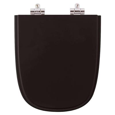 Assento Sanitário Ibiza Alongado Resina Plástica Fechamento Suave Preto Pontto Lavabo