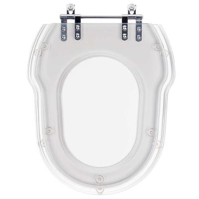 Assento Sanitário Hampton Alongado Resina Plástica Convencional Transparente Pontto