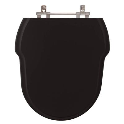Assento Sanitário Hampton Alongado MDF Fechamento Convencional Preto Pontto Lavabo