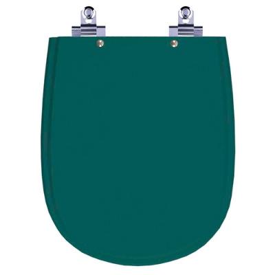 Assento Sanitário Paris Alongado Resina Plástica Fechamento Suave Verde Escuro Pontto Lavabo