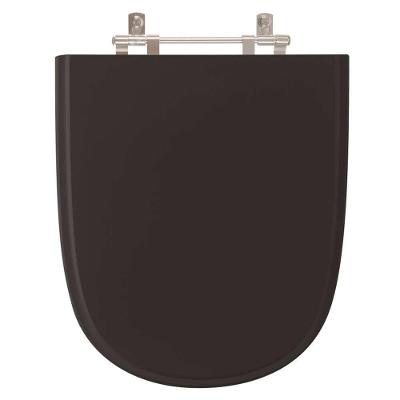 Assento Sanitário Ezedra Alongado MDF Alumínio Anodizado Preto Pontto Lavabo