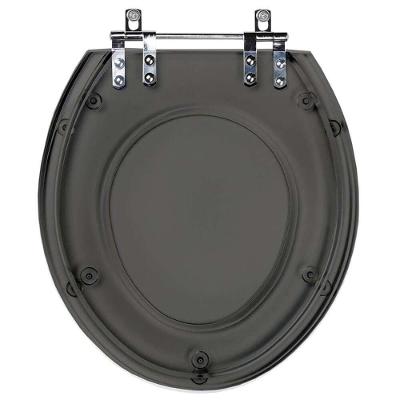 Assento Sanitário Poliester Oval Resina Plástica Convencional Fume Transparente Pontto