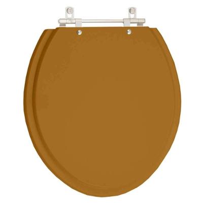 Assento Sanitário Parati Oval MDF Fechamento Convencional Marrom Pontto Lavabo