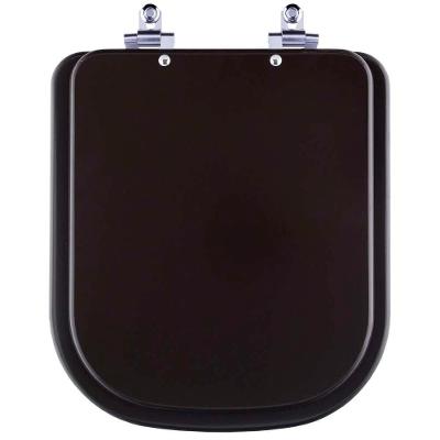 Assento Sanitário Piano Alongado Plástico Fechamento Suave Marrom Fosco Pontto Lavabo