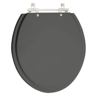 Assento Sanitário para Vaso Celite Oval MDF Fechamento Convencional Alumínio Anodizado Cinza Pérola