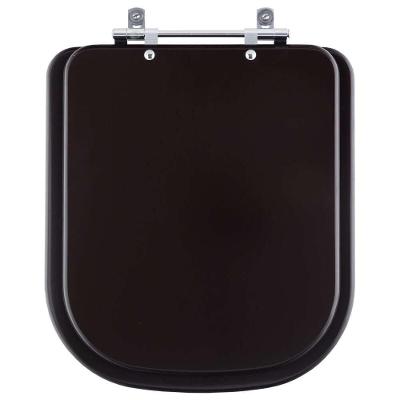 Assento Sanitário Piano Alongado MDF Laqueado Marrom Fosco Pontto Lavabo