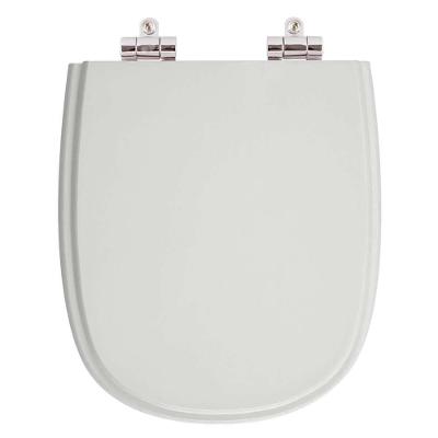 Assento Sanitário Paris Silver Alongado Resina Plástica Fechamento Suave Cinza Pontto Lavabo