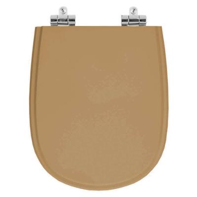 Assento Sanitário Paris Alongado Resina Plástica Fechamento Suave Amêndoa Pontto Lavabo