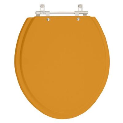 Assento Sanitário Lirio Alongado Resina Plástica Parafusado Convencional Amarelo