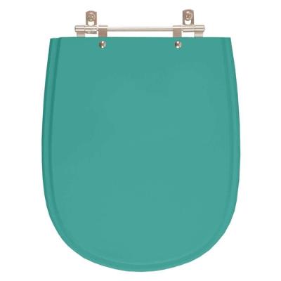 Assento Sanitário Paris Alongado Resina Plástica Parafusado Convencional Verde Aquamarine Pontto