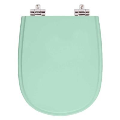 Assento Sanitário Paris Alongado Resina Plástica Fechamento Suave Verde Claro Pontto Lavabo