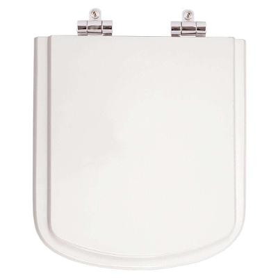Assento Sanitário Lirio Alongado Resina Plástica Fechamento Suave Almofadado Branco