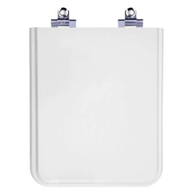 Assento Sanitário Square Quadrado Plástico Fechamento Suave Almofadado Branco Pontto Lavabo