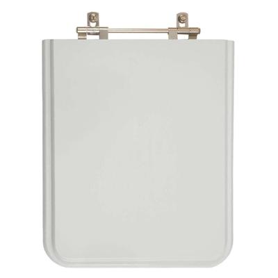 Assento Sanitário Square Quadrado Plástico Parafusado Convencional Cinza Claro Pontto Lavabo