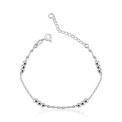 Pulseira Trios Bolas 3mm Prata 925