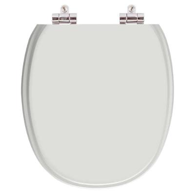 Assento Sanitário Ascot Sterling Silver Alongado Resina Plástica Fechamento Suave Cinza Pontto