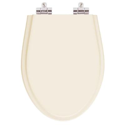 Assento Sanitário Absolute Bone Alongado Resina Plástica Parafusado Fechamento Suave Bege Pontto