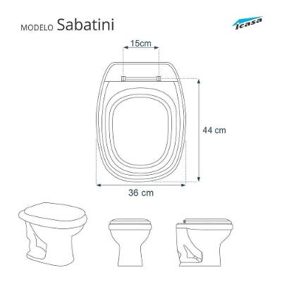 Assento Sanitário 6lpf Alongado Resina Plástica Parafusado Decorado Preto Pontto Lavabo