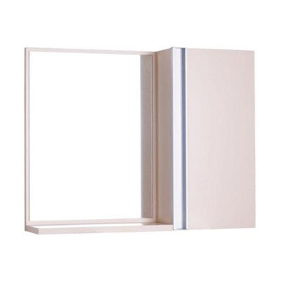 Armário para Banheiro com Espelho Barra Vertical 1 Prateleira MDP 58CM Bege Claro