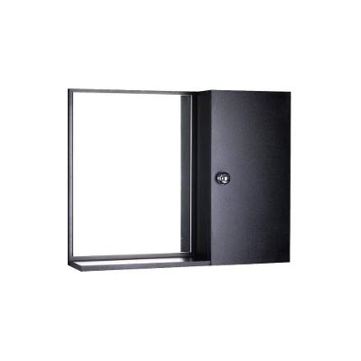Armário para Banheiro com Espelho 1 Prateleira MDP 58CM Preto Pontto Lavabo