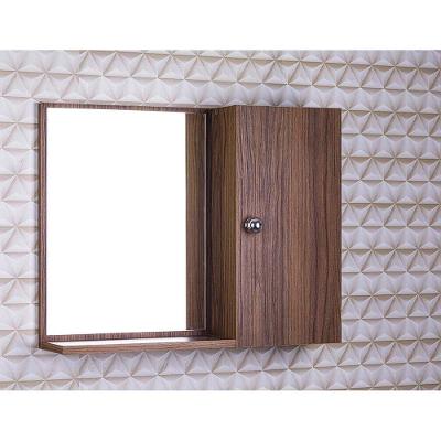 Armário para Banheiro com Espelho MDP 58CM Marrom Pontto Lavabo
